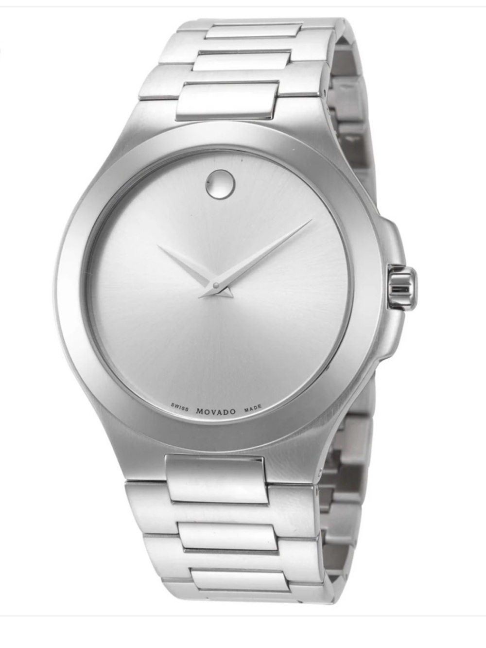Movado Silver Men's Minimalist Museum Dial Watch